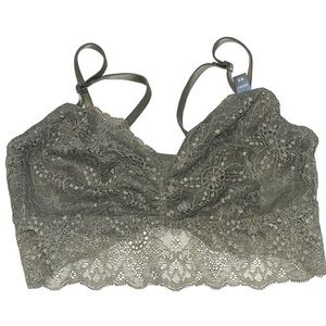 New Victorias Secret PINK Green Lace Bralette Size XS